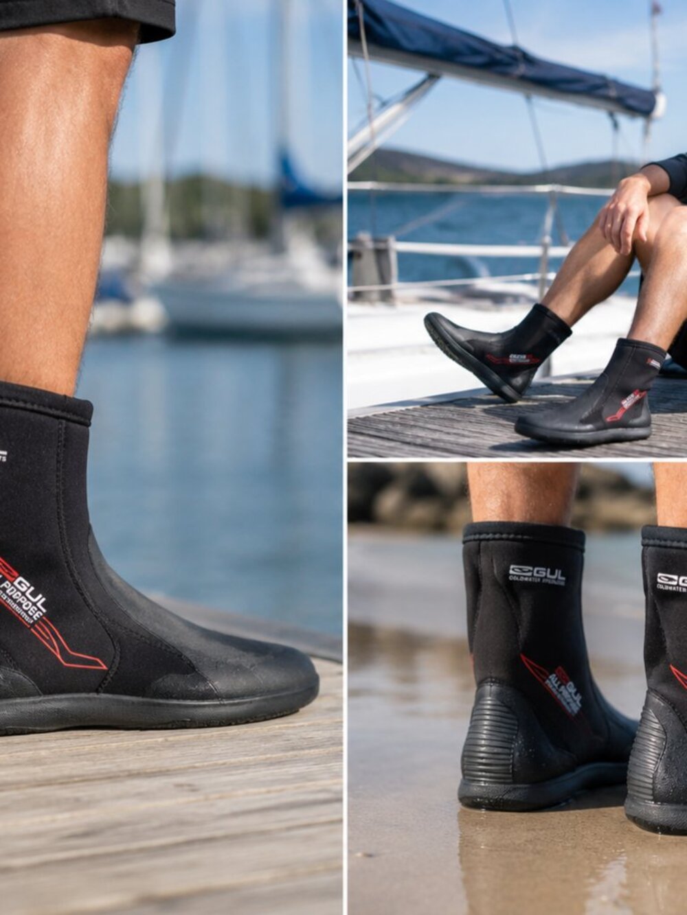 Gul Aquatech All Purpose Boots EU 39 Black Waterproof Marine Sailing Deck Boots